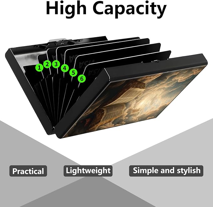 Credit Card Holder Books Design Mini RFID Blocking Aluminum Wallet Slim Metal Hard Cover Shell Travel Wallet ID Cases Small Credit Cards Case Business Cards for Women Men Girls