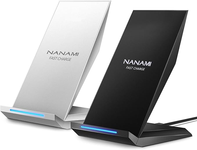 Fast Wireless Charger, [2 Pack] NANAMI Wireless Charging Stand for iPhone 16/16 Plus/16 Pro/16 Pro Max/15/14/13/12, Phone Charger Dock for Samsung Galaxy S26/S26+/S24/S24 Ultra/S23/S22/S21, Pixel 6/5