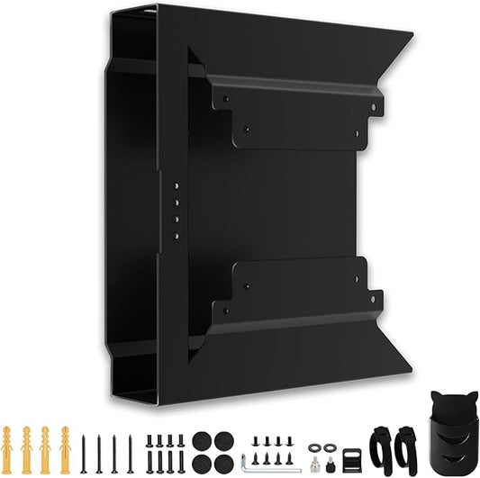 Mini PC Mount for HP, VESA Wall Under Desk Mount or Mount to a Monitor Arm for HP EliteDesk 800 G4 G3 G5 G9 EliteDesk 705 805, HP Pro Mini 400 260, HP ProDesk 400 405 600 Mini PC with Pen Holder