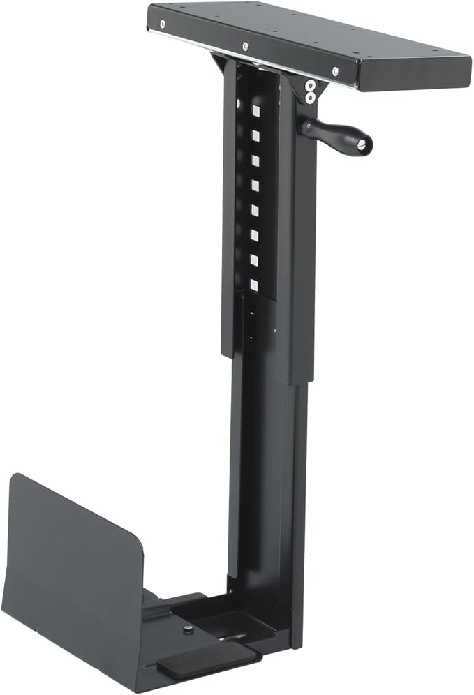 Safco 2175 Ergo-Comfort Swivel Mount CPU Holder, Gray