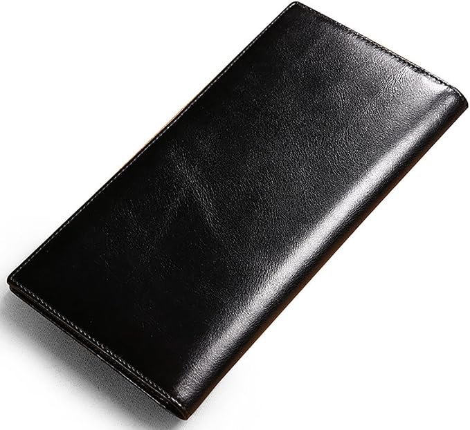 Genuine Italian Leather Handbag Organizer Card Case Long Bifold Wallet
