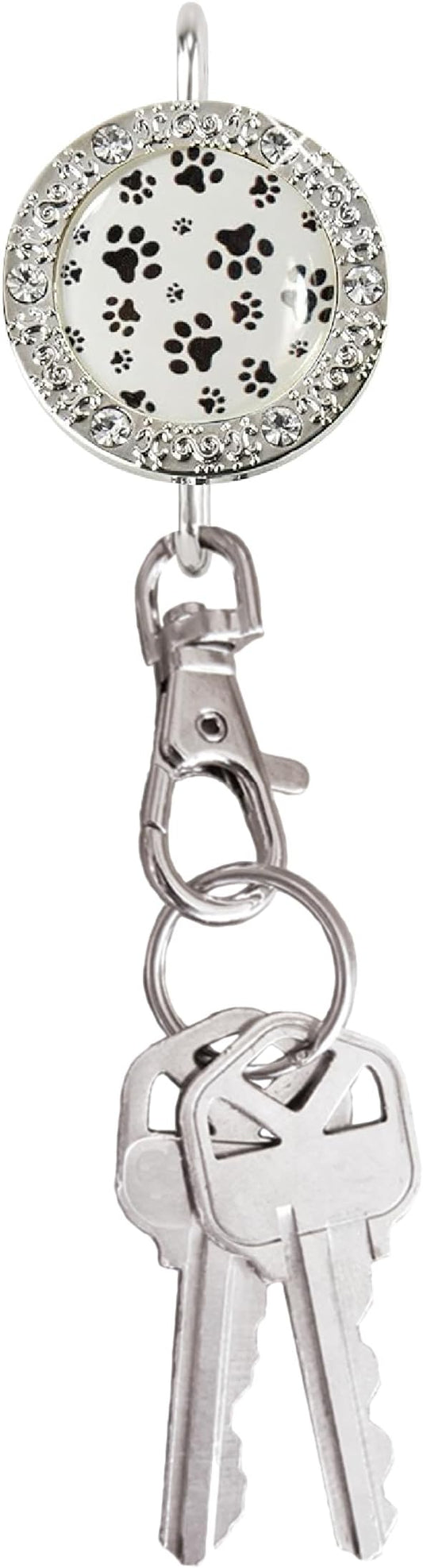 Women’s Bag Charm Key Finder, Car Keychain Hook, Cute Purse Organizer & Tote Bag Accessories, Gifts for Mom - Bling