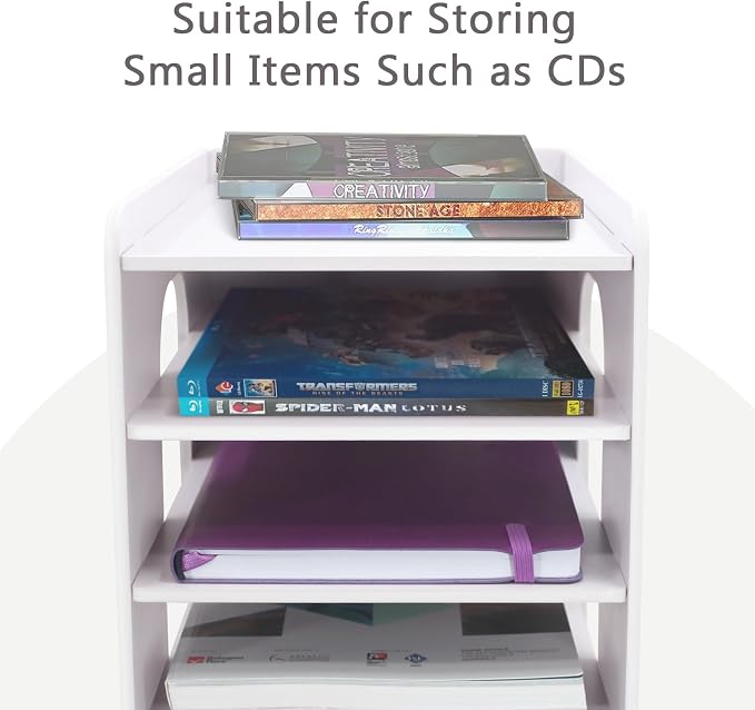 SONGWAY Mail Sorter Organizer Countertop - 7 Tier Desktop Mail Organizer, Letter & Bills Organizer for Desk, Small File & Accessories Storage