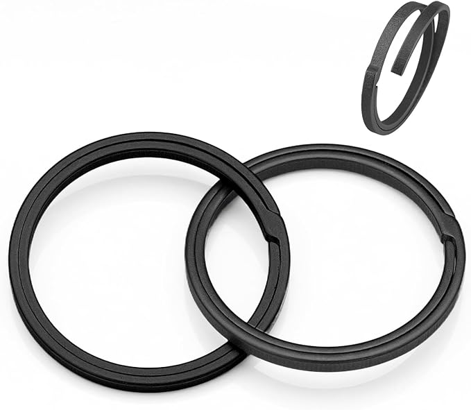 Titanium Key Rings Heavy Duty Side Push Split Key Chain Rings for Key Carabiner Quick Release Keychain