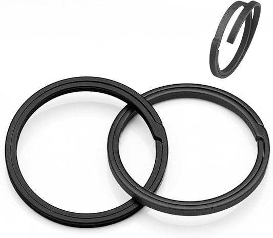 Titanium Key Rings Heavy Duty Side Push Split Key Chain Rings for Key Carabiner Quick Release Keychain