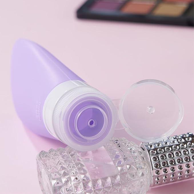 INSFIT Travel Bottles for Toiletries, TSA Approved 3oz Travel Size Containers, BPA Free Leak Proof Squeezable Silicone Tubes for Shampoo Conditioner Lotion Body Wash with Labels