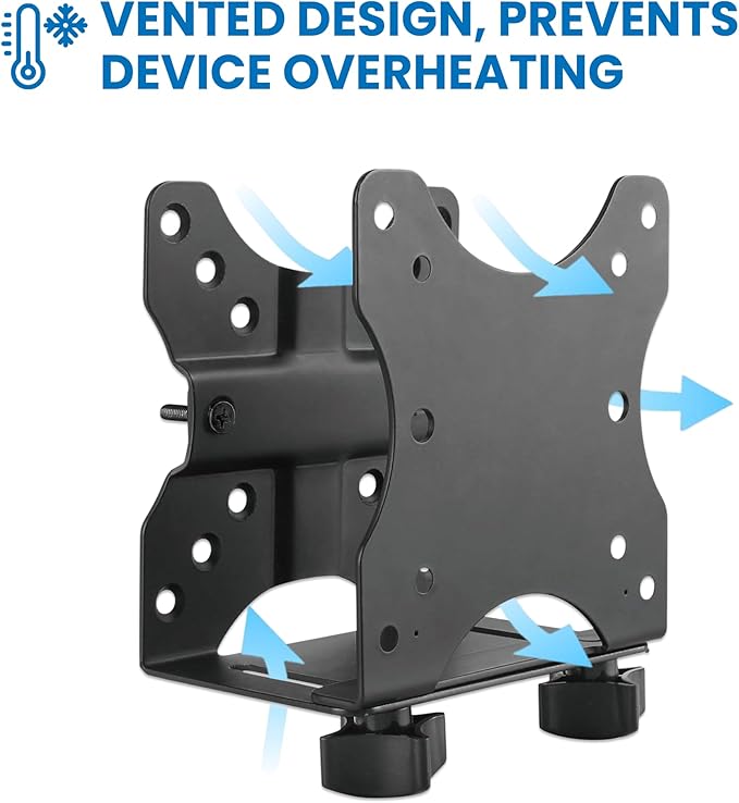 Mount-It! Adjustable Thin Client Mini PC Mount ??Under Desk, Wall, Pole, or VESA Monitor Stand ??Fits Mac mini, Small CPUs, Thin Clients, Docking Stations ??Holds 11 lbs