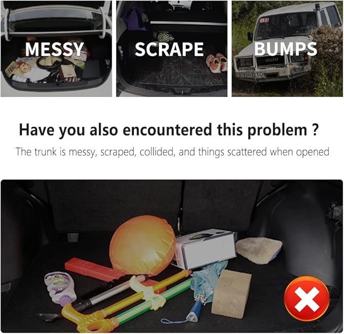 Cargo Net for SUV,Upgraded Highly Elastic Truck Cargo Net with Trunk Net Hooks - Stretch to 49.2"x43",Premium Truck Bed Netting for Cargo for Car Organizer and Storage (27.5" x 19.6")