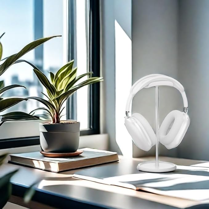 Headphone Stand??PACK??Headphone Holder with Storage Tray Compatible for Max Pro, Beats, Bose and Most Gaming Headphones. ?�No Tools Required??YO-2 (White)