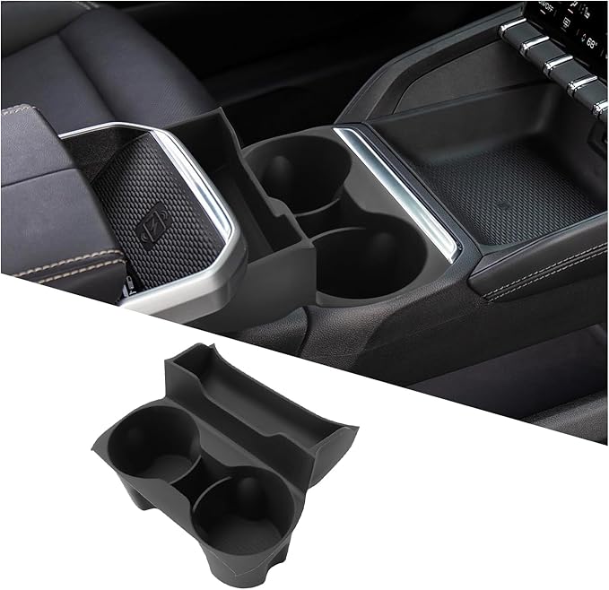 Ruiya 2026 Terrain Center Console Cup Holder for GMC Terrain 2026 Accessories Silicone Material 2 in 1 Console Organizer with Cup Holder Compatible with 2025 2026 GMC Terrain Elevation/AT4/Denali