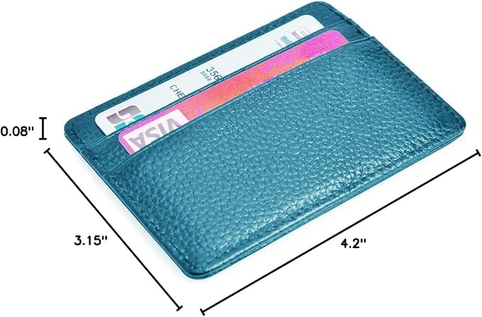 EASTNIGHTS Credit Card Holder Slim Wallet Leather Minimalist Wallet with ID Window