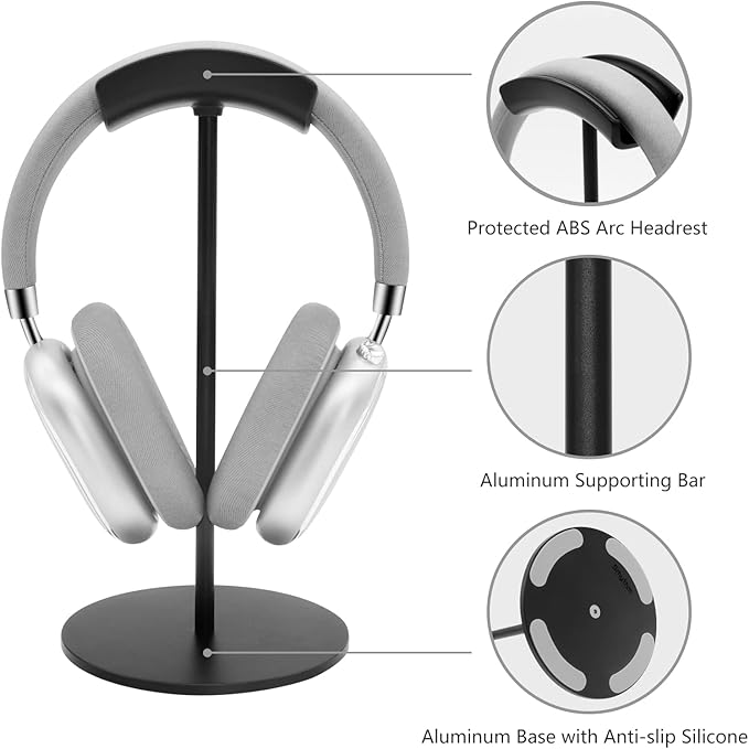 Srhythm Headphone Stand,Metal Headset Holder for Space-Saving and Display