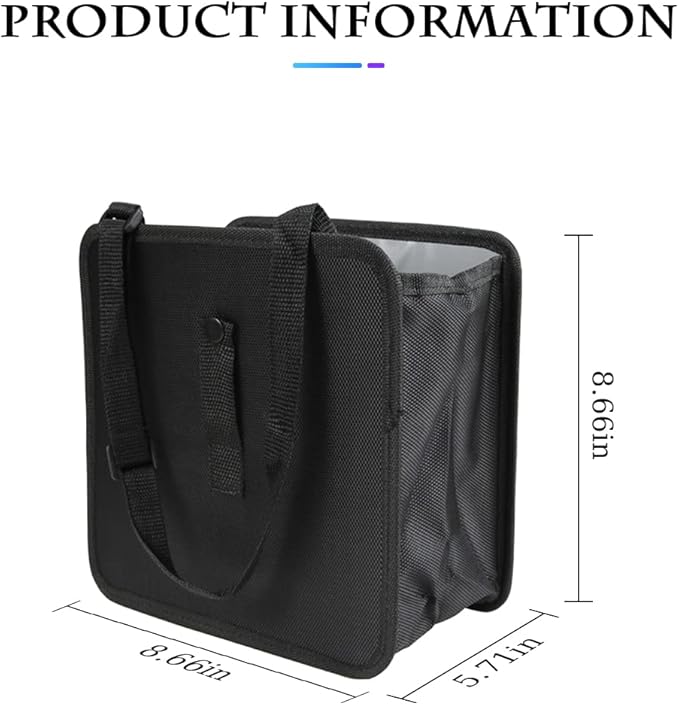 XINLIYA Foldable Car Trash Can, Hanging Waterproof Leakproof Trash Can Storage Bag for Car with Large Capacity, Car Interior Accessories (Small)