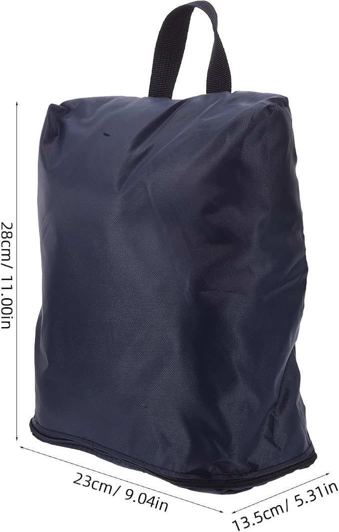 Large Capacity Waterproof Shoe Bag for Travel and Gym, Portable Dustproof Shoe Organizer with Stylish Dark Blue Fabric, Multipurpose Packing Storage for Sports and Outdoor Use
