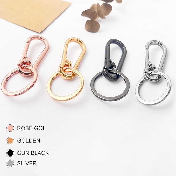 Metal Keychains for Women Men, Key Chain Ring Clip Holder Organizer for Home Car, Cut Keyring Accessories