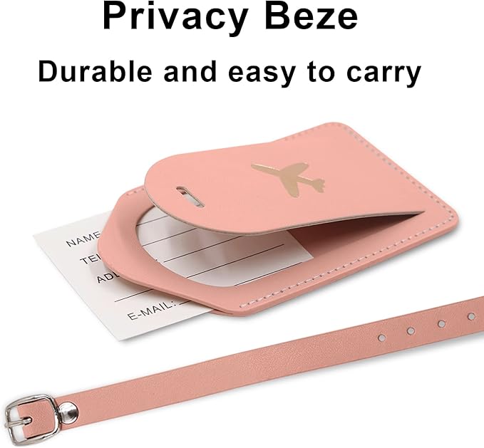 Melsbrinna Rfid Passport Holder for Travel women/Men Set Travel Suitcase Tag, Cute Passport Wallet Rfid Blocking Card Slots, Rfid Passport Cover/CaseTravel Wallet (Pink)