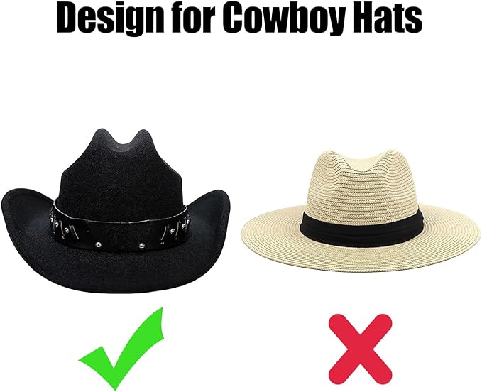 GEEDAR Cowboy Hat Holder Rack for Truck SUV Car (Keep Hat Shape) Car Clothes Hanger Bar Coat Hanger Hard Hat Holder for Truck Seat Car Accessories