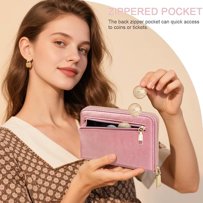Passport Holder for Travel Personalized Passport Holder Initial Letter Rose Flower RFID Blocking Travel Wallets Credit Cards Holder for Women Men, Pink T