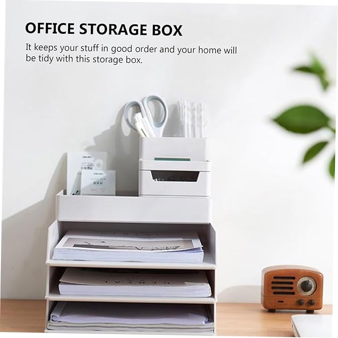 Operitacx 1pc Capacity Storage Box Simple Drawer Organizer for Office Student Multi-functional Desk Storage Compact Design Bright Color Minimalist Aesthetic