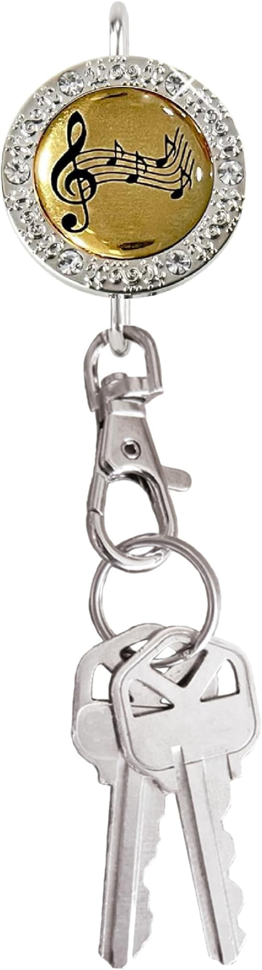 Women’s Bag Charm Key Finder, Car Keychain Hook, Cute Purse Organizer & Tote Bag Accessories, Gifts for Mom - Bling