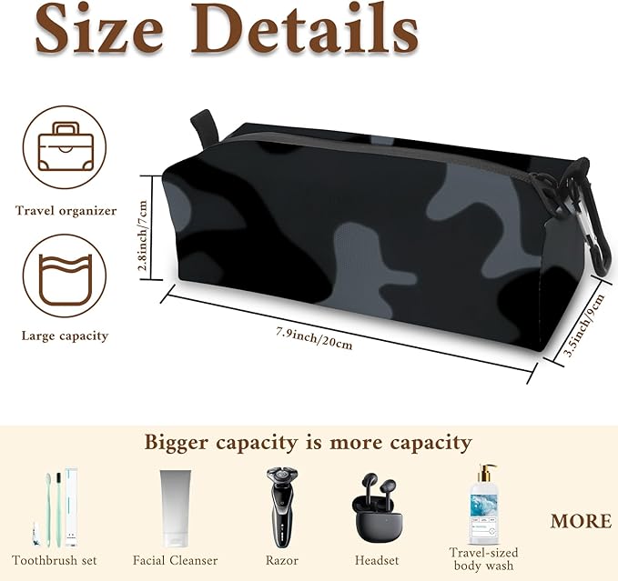 Small Toiletry Bag for Men, Travel Bag Waterproof and Foldable for Storage Mini Toiletry Bag Equipped With Carabiner for Easy Portability (camouflage)