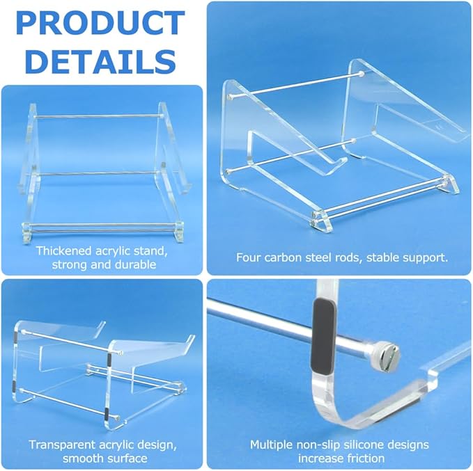 Acrylic Computer Riser Acrylic Laptop Stand for Desk Clear Laptop Stand Ergonomic Laptop Holder for Macbooks Notebooks (Transparent), 22359147