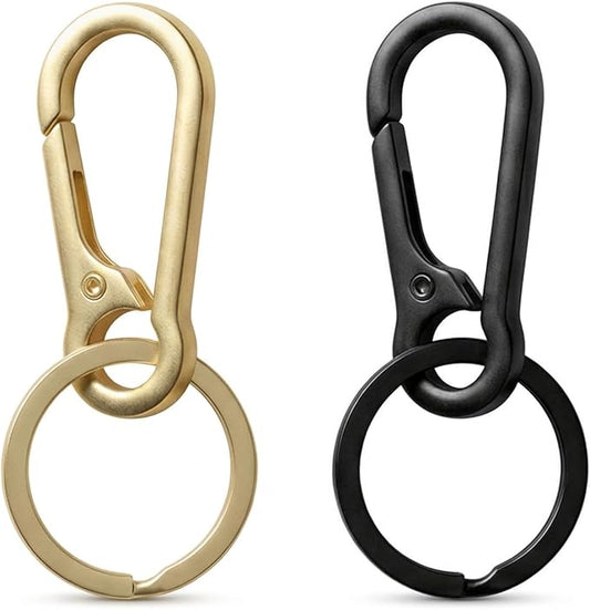 OXIHOUSE&CO- Metal Carabiner Keychain Set, Minimalist Key Ring Clip for Car Keys, Purse, Backpack, Durable for Women Men