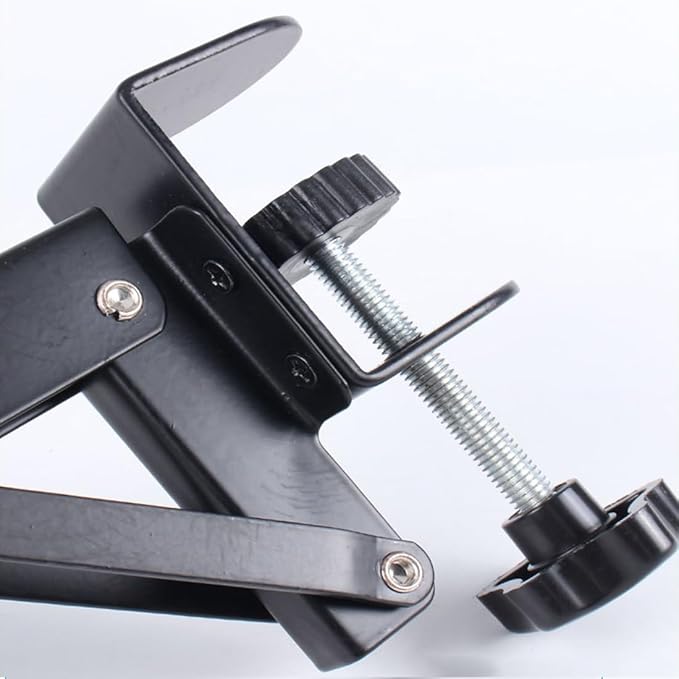 Under Desk Keyboard Tray Support Bracket Adjustable Desktop Extension Board Stand Clamp-on Keyboard Holder Arm Rest Tray Extension Plate Support Rack for Desk, NO Board/Tray, 1 Set (Style01)