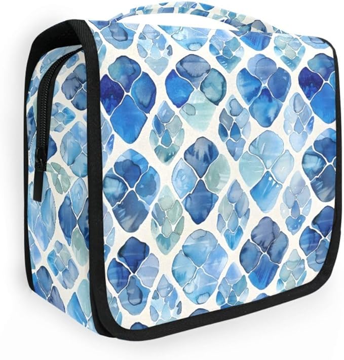 Hanging Travel Toiletry Bag Watercolour Tortoise Shell Kit Makeup Case Cosmetics Organizer for Men Women