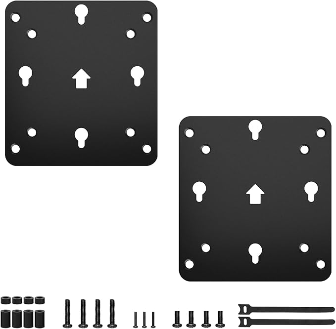2 Packs VESA Mounting Kit Compatible with Intel NUC 13 12 11 10 8 7 6 5 Gen VESA Monitor Adapter Plate Compatible with Intel NUC Mini PC Mounting Bracket to Attach NUC Mini PC to the Back of a Monitor