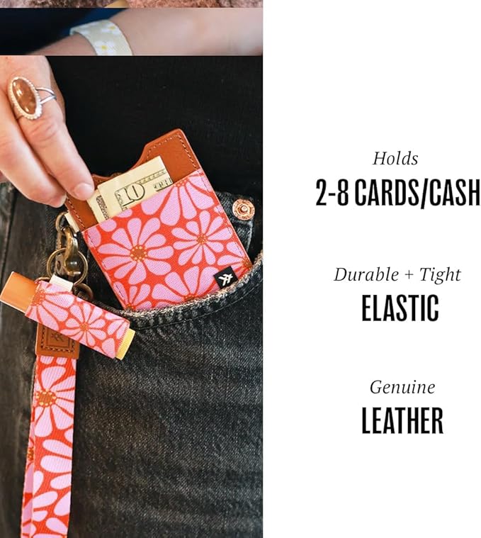 Thread Wallets Ultra Slim Minimalist Leather Card Holder Wallet (Emmeline)