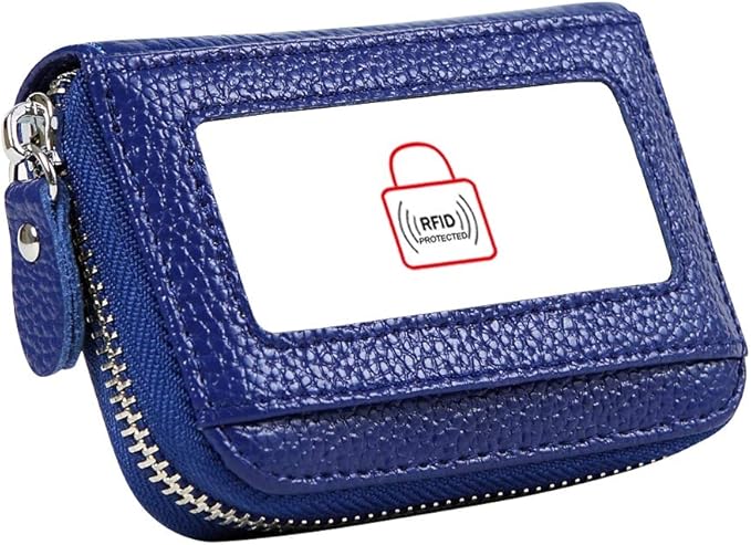 Women's RFID Blocking 12 Slots Credit Card Holder Leather Accordion Wallet