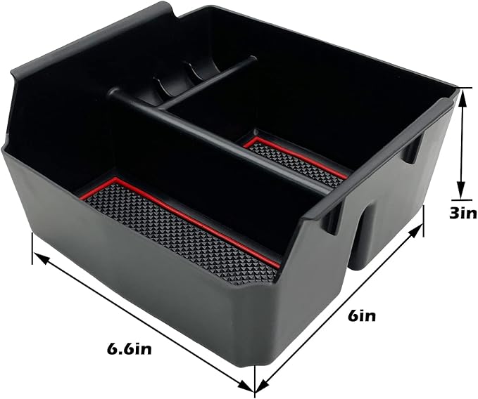 Compatible with Jeep Wrangler JK and JKU Accessories 2011-2018 Center Console Organizer Tray (Red)