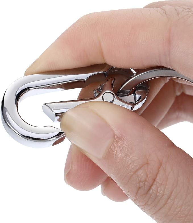 Mudder 4 Pack Metal Carabiner Clip Keychain Keyring Key Ring Chain Holder Organizer for Tile Key Finder Car Men and Women
