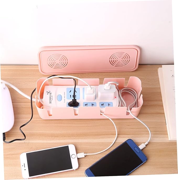 Angoily Cable Management Strip Box for Computer Power Cord Appliance Cord Organizer
