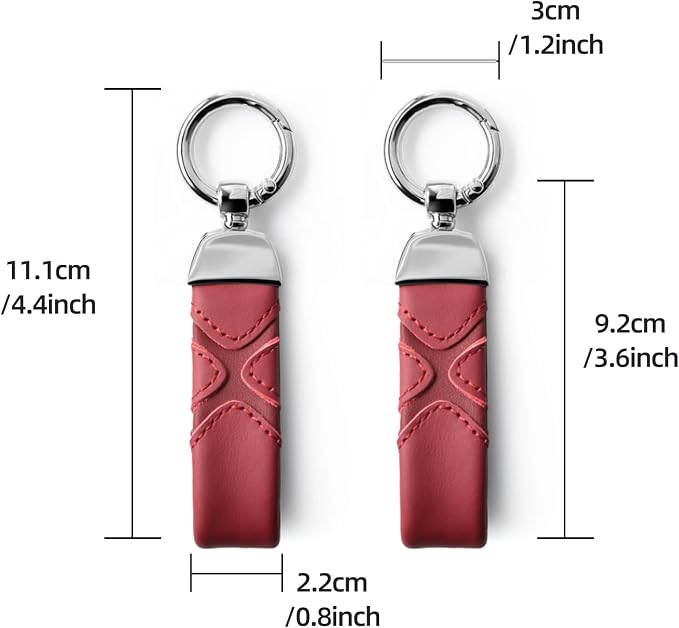 BETTERHUMZ Leather Suede Car Keychain,Key Chain Clip for Alcantara, Anti-Lost D-Ring for Men and Women Car Accessories