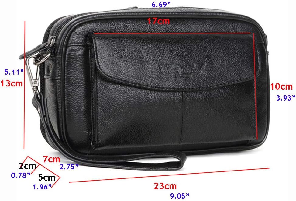 Hebetag Leather Clutch Purse Wallet for Men Organizer Holder Wrist Bag | Organizer, Holder