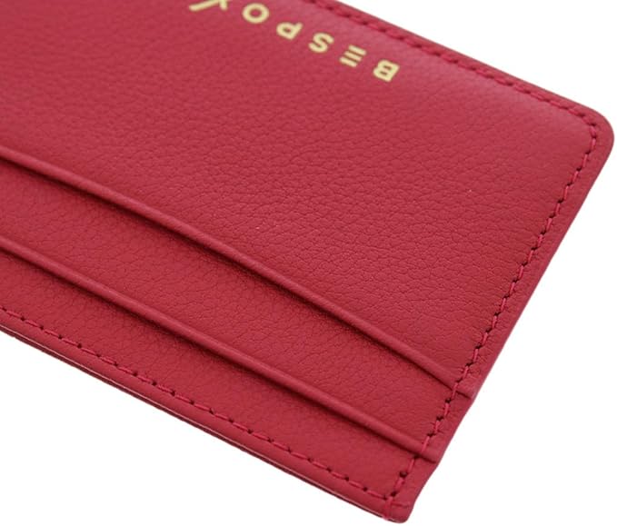 Slim Minimalist Front Pocket RFID Blocking Leather Wallets for Men and Women - Pomegranate Red