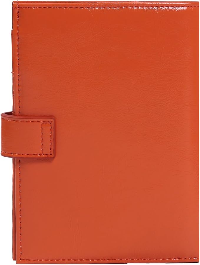 YOXIER Passport-Holder-for-Travel-Women-Men Orange，lLarge capacity Passports Holders TravelCover Wallet Passport with Pen Holder