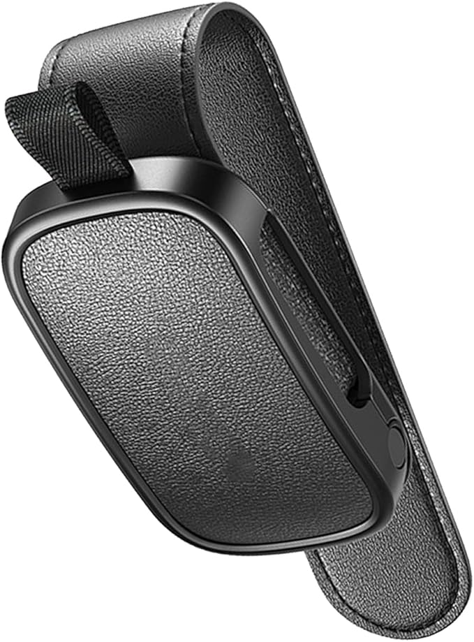 Magnetic Leather Eyewears Holder Sunglass Clip Suitable For Car Visors Secure ABS PC Design Easy Installation