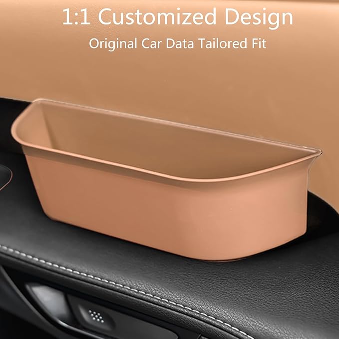 4PCS Car Door Organizer Tray for RX 2023 2024 2025 Front & Rear Door Pocket Inner Organizer Trays TPE for RX Hybrid RX 350h 500h F Sport Premium+ Luxury F Sport Accessories Brown
