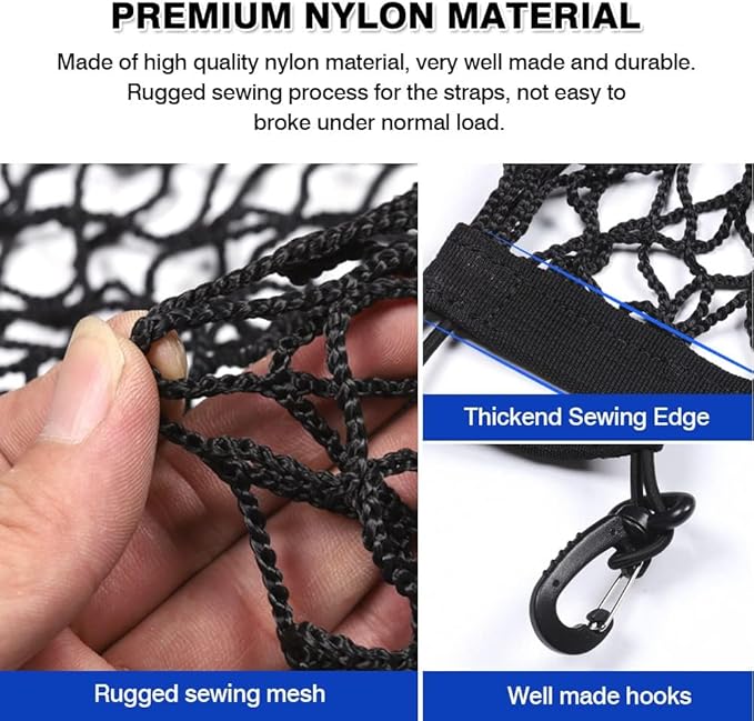 Karltys Envelope Style Cargo Net for Toyota Sienna 2026 2025 2024 2023 2022 2021, 2025 Sienna Accessories Rear Trunk Mesh Cargo Net, Elastic Heavy Duty Nylon Mesh Storage Netting Organizer