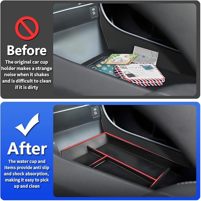 Car Center Console Organizer Tray for Toyota BZ4X 2023 2024 2025 Subaru Solterra Auto Interior Accessories Front Seat Middle Insert Storage Box Bag Vehicle Accessory（not for 2026 BZ）