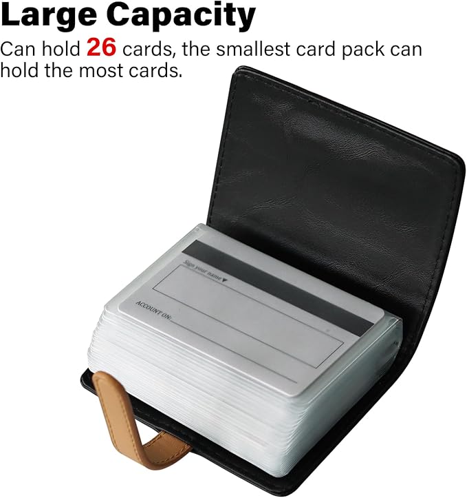 Credit Card Holder with 26 Suitable Slot, ID Card Case PU Leather Wallet for Women Men Business Organiser Pocket (Green)