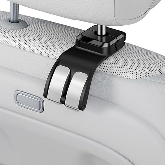 [Luxury car purse hook] | Universal headrest hooks for car | Heavy Duty Car Accessories Interior，car organizer | Multi-Function purse hook for table for Women & Men | 25KG Load Capacity (Black)