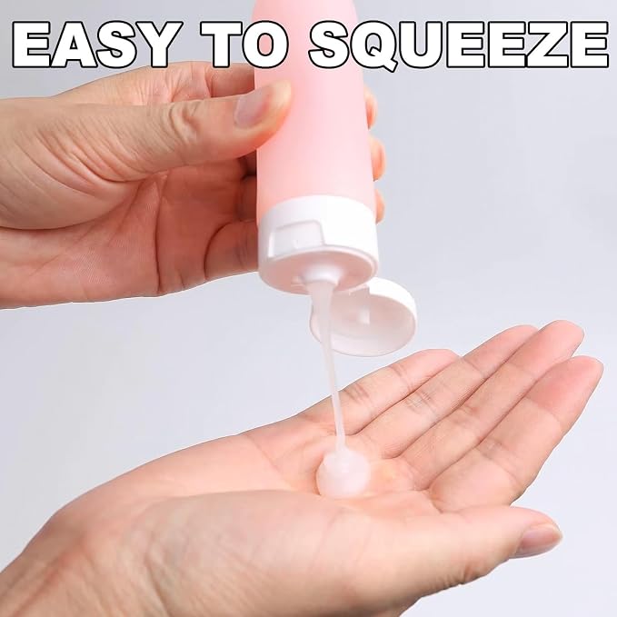 Travel Bottles for Toiletries【Original Patented】, Leak Proof Travel Size Containers, Silicone Shampoo and Conditioner Bottles, 4 Pack Travel Size Bottles