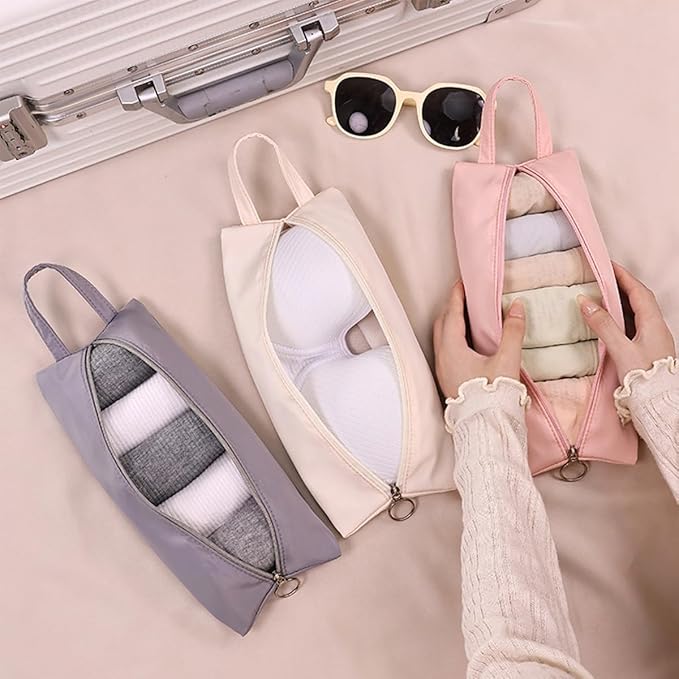 3Pcs Travel Underwear Organizer Bag Portable Clothes Pouch for Travel Organizer Pack Cube for Lingerie Socks