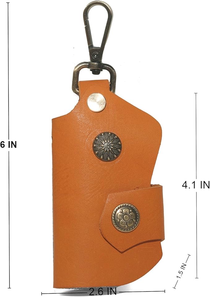 Handmade Leather Key Chain Holder, Leather key case for key storage Car Key Holder Home Door Key Bag