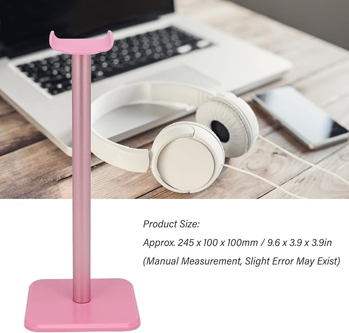 VBESTLIFE Headphone Stand, Headset Holder Earphone Stand with Aluminum Supporting Bar, for All Headphones Size for PC Gaming Headset Display & Headphones ()