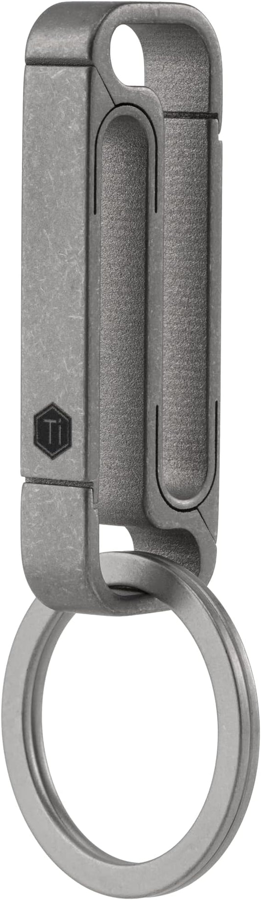 KeyUnity Titanium Key Holder Belt Clip, Double Side Carabiner Keychain For Men